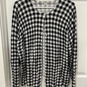 Black and White Check Cardigan